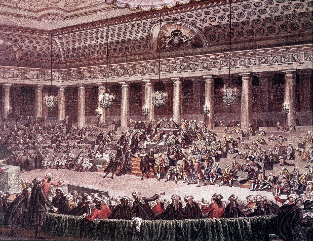 Sammanträde i den konstituerande församlingen natten till den 4 augusti 1789 för avskaffande av privilegier av Unknown artist