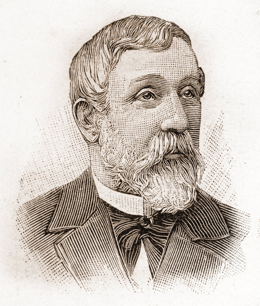 Medlemmar av Academie Francaise 1895: porträtt av Alfred Mezieres (1826-1915), litteraturhistoriker, fransk politiker och essäist. av Unknown artist