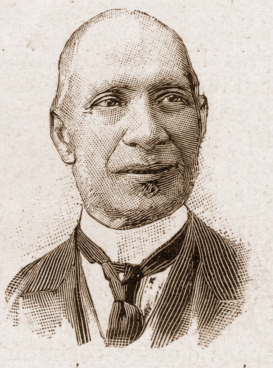 Medlemmar av Academy Francaise 1895: porträtt av Edouard Herve (1835-1899), fransk journalist och politiker. av Unknown artist