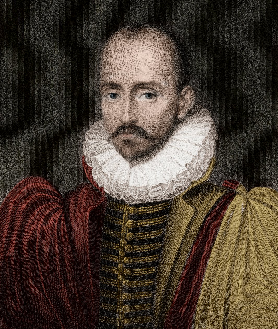 Michel Eyquem de Montaigne 1533-1592 - gravyr - 1800-talet av Unknown artist