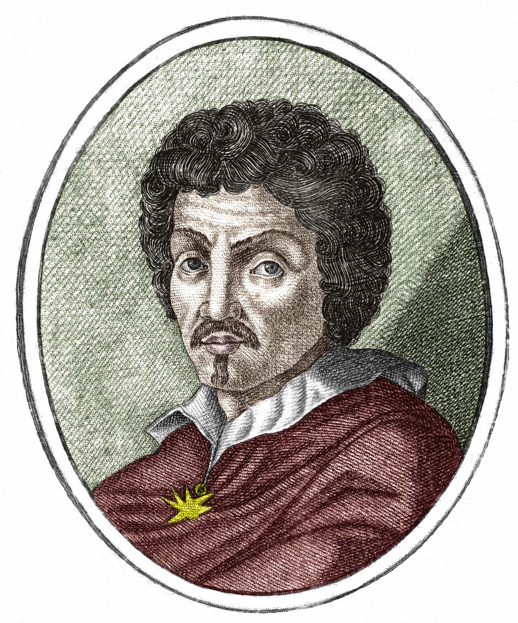 Michelangelo Merisi dit il Caravaggio eller Caravaggio (1569 - 1609), gravyr från 1600-talet. av Unknown artist