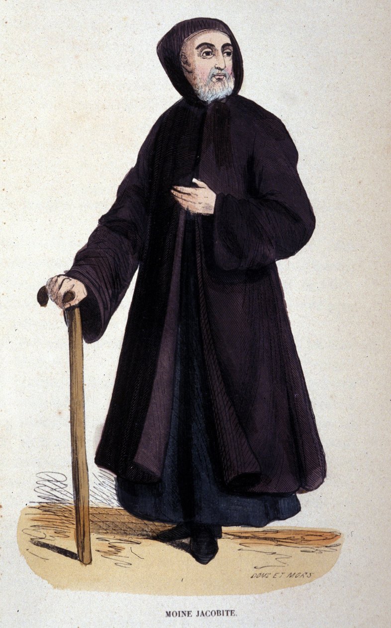Moine Jacobite. Gravyr från ett album på religiösa beställningar, Paris av Unknown artist