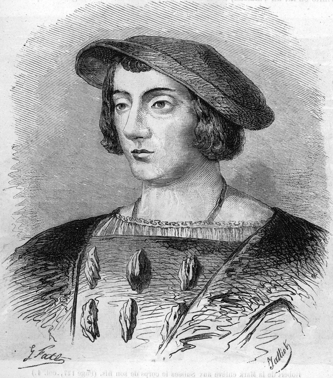 Monsignor Florege; 1800-talsgravyr. av Unknown artist