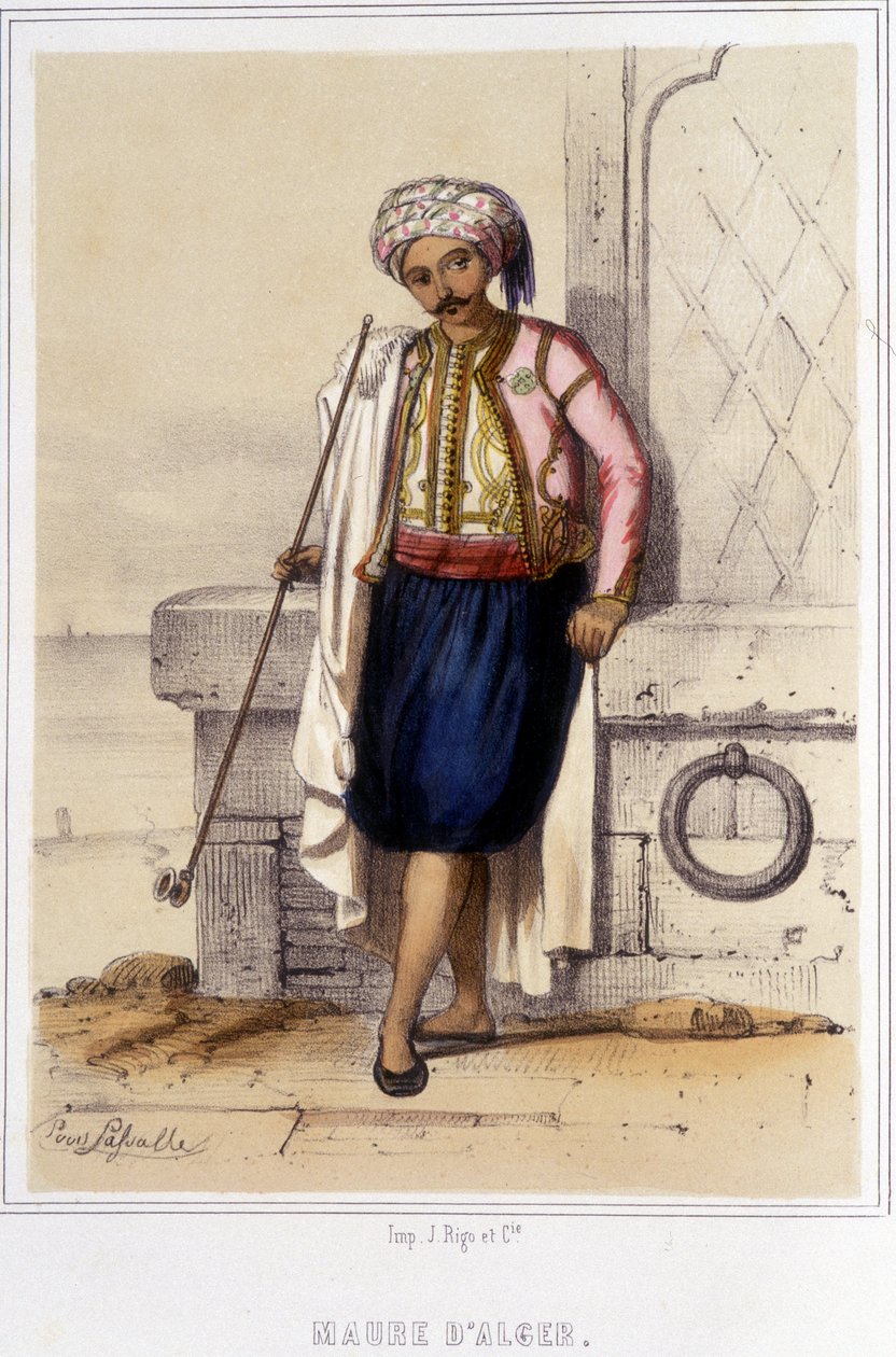 Moren i Alger under andra hälften av 1800-talet. av Unknown artist