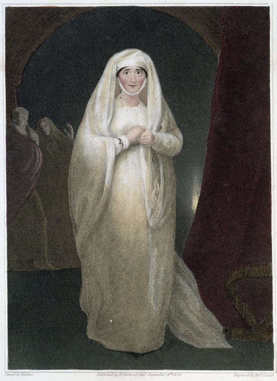 Mrs. Siddons, i rollen som Lady Macbeth i Shakespeares pjäs "Macbeth", deb. 1800-talet av Unknown artist