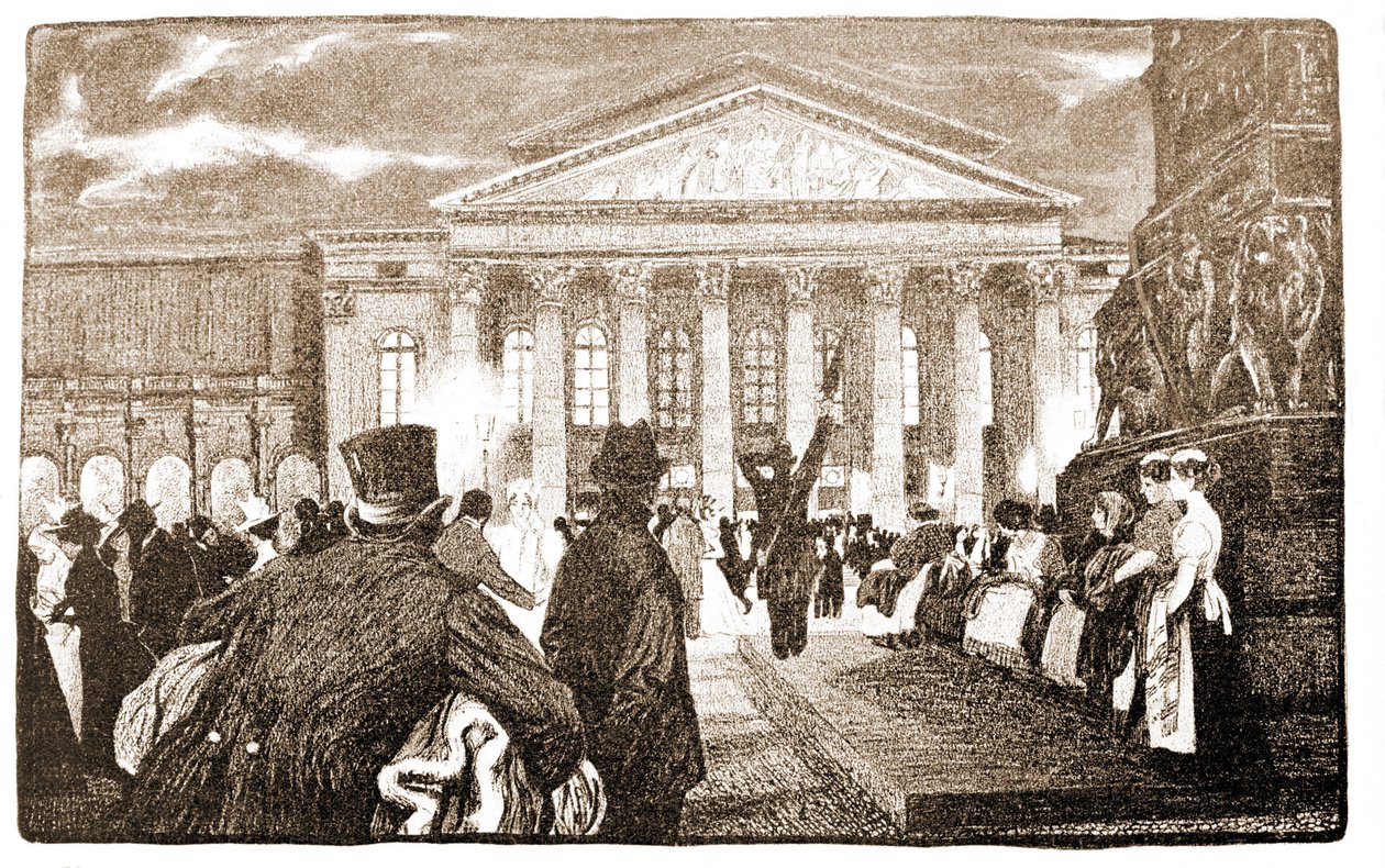 Münchens teater, Hoftheater. 1800-talet. av Unknown artist