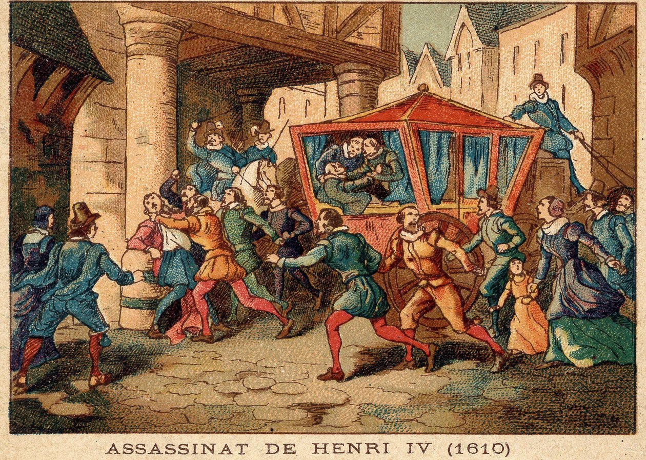 Mord på Henrik IV och arrestering av Ravaillac den 14 maj 1610. av Unknown artist