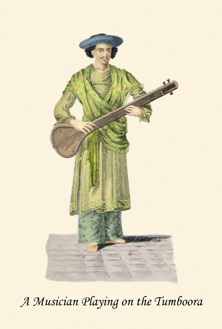 Musiker som spelar tumboora av Unknown Artist