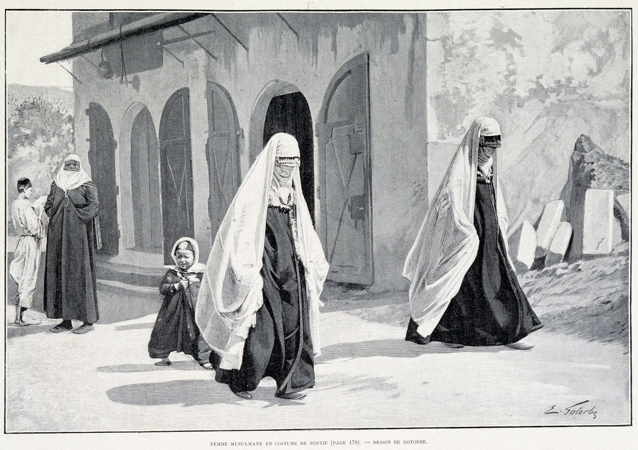 Muslimska kvinnor i Bosnien. I Tour du monde 1/1896. av Unknown artist