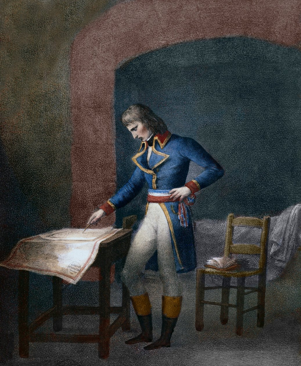 Napoleon I Bonaparte (1769-1821) vid fortet Carre d