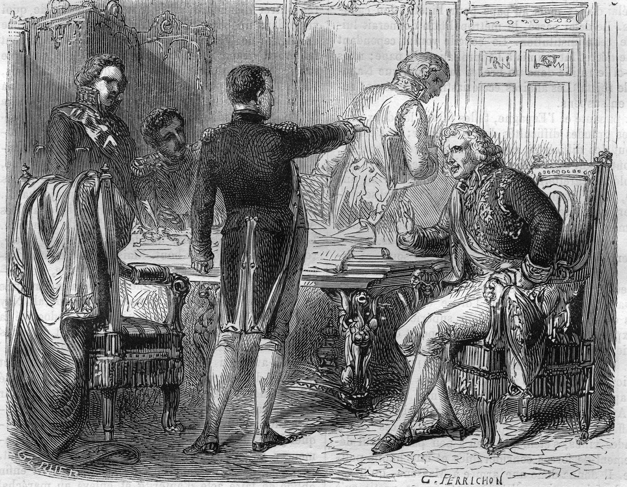 Napoleon I med Jean Etienne Marie Portalis 1811. Fransk jurist och politiker (1746 till 1807). av Unknown artist
