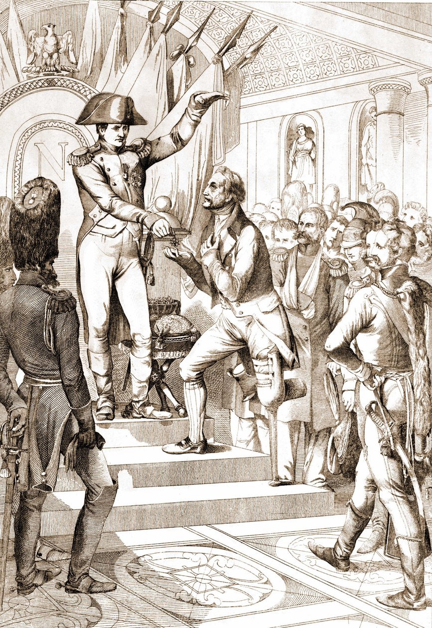 Napoleon distribuerade hederslegionens order 1804. av Unknown artist