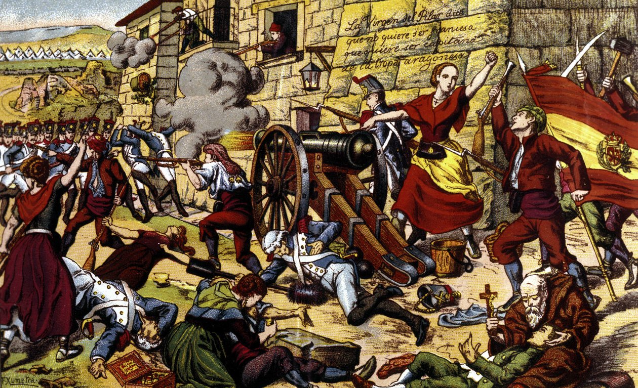 Napoleonkrigen: Belägringen av Zaragoza (15 juni - 14 augusti av Unknown artist