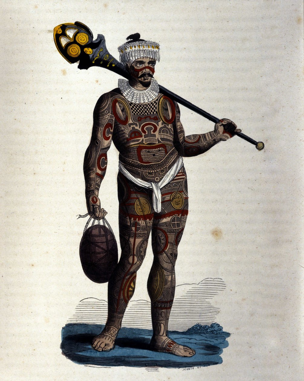 Infödd i Nuku-Hiva (Marquises Island). av Unknown artist