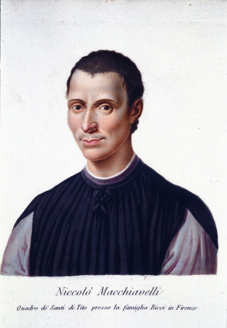 Niccolo di Bernardo dei Machiavelli (Nicolas Machiavel av Unknown artist