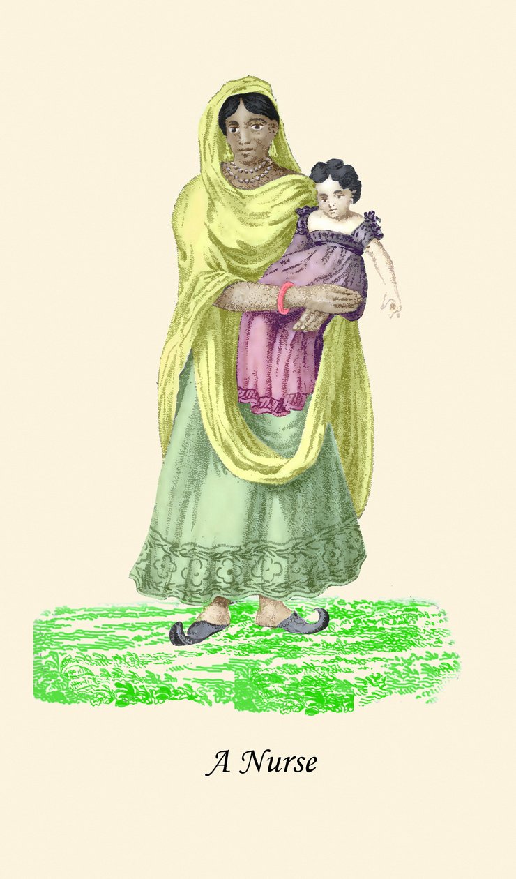 Sjuksköterska med barn av Unknown Artist