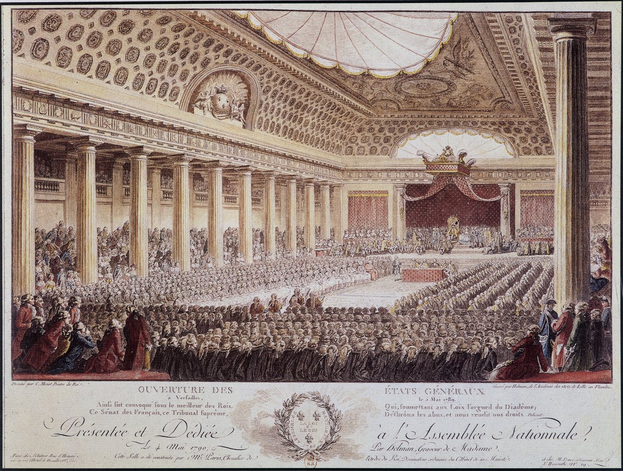 Invigning av generalförsamlingen i Versailles den 5 maj av Unknown artist
