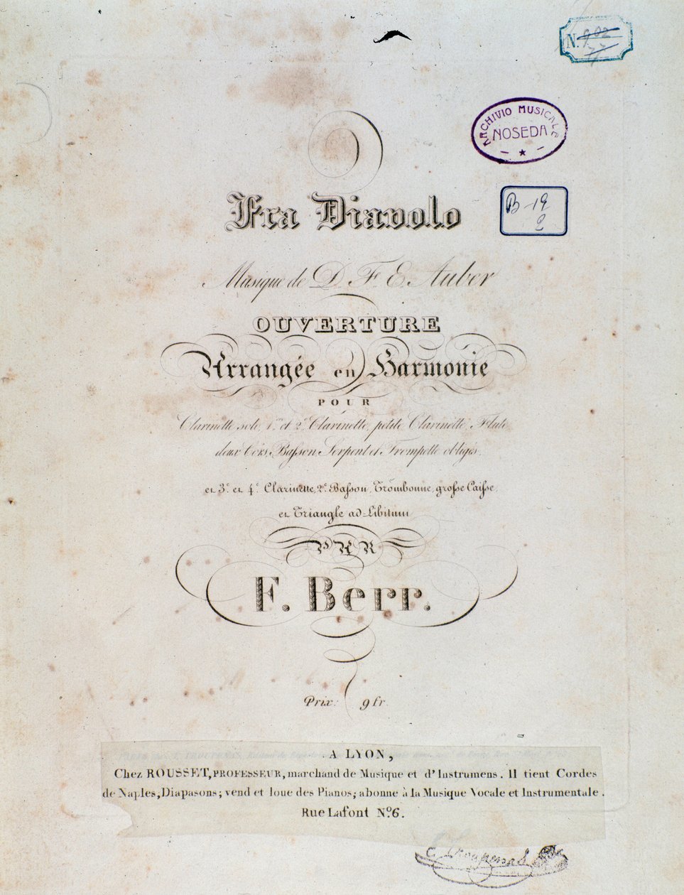 Invigning av den komiska operan Fra Diavolo, eller The Hotelery of Terracine av D. F. Auber av Unknown artist