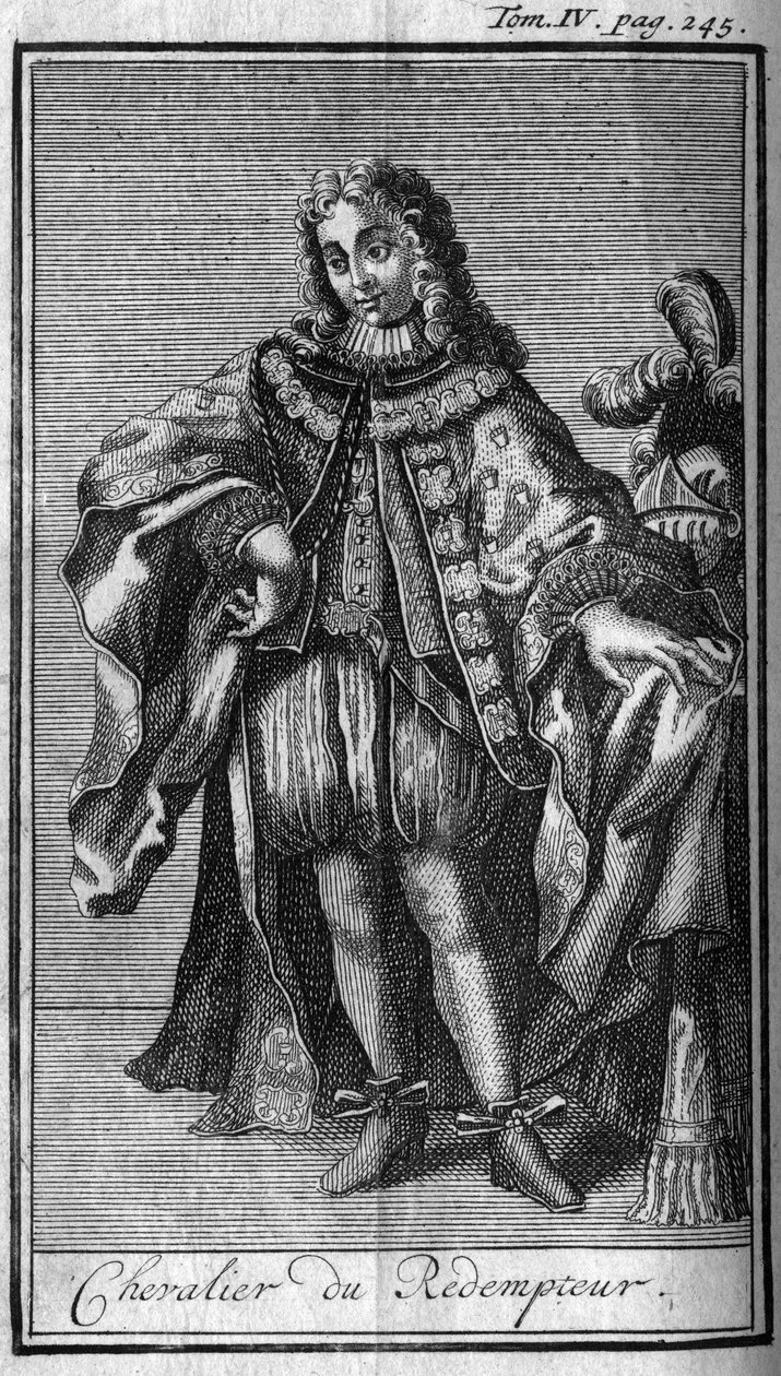Ridderorden. Riddare av Frälsaren eller Jesu dyrbara blod i hertigen av Mantua (Mantova) på 1600-talet. I "" historia om militära order eller riddare, om de säkra och rutinmässiga miliserna av båda könen, som har etablerats hittills av Unknown artist