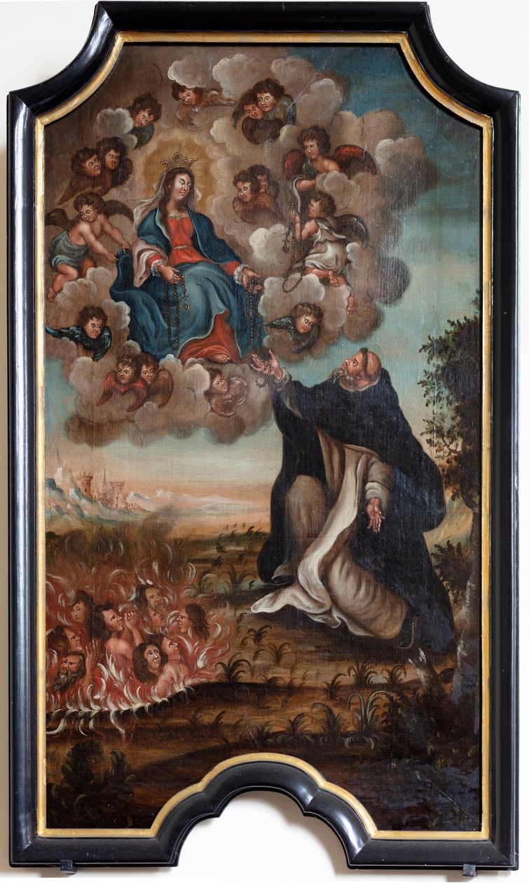 Vår Fru ger radbandet till Saint Dominic av Unknown artist