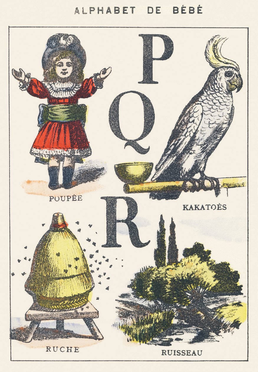 P Q R: dukke, persimmon, bikube, streamswed av Unknown artist
