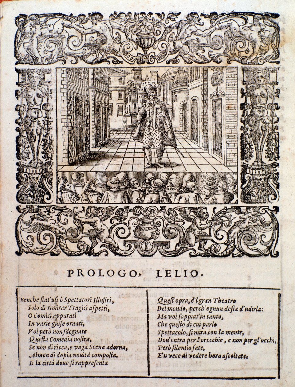 Sida från Amfiparnaso madrigalkomedi av Orazio Vecchi av Unknown artist