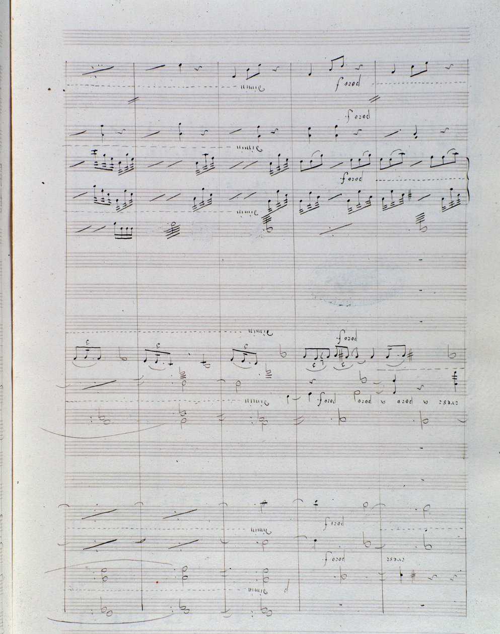 Sida med noterna till Waverley opus 1, ouvertyr av Hector Berlioz av Unknown artist