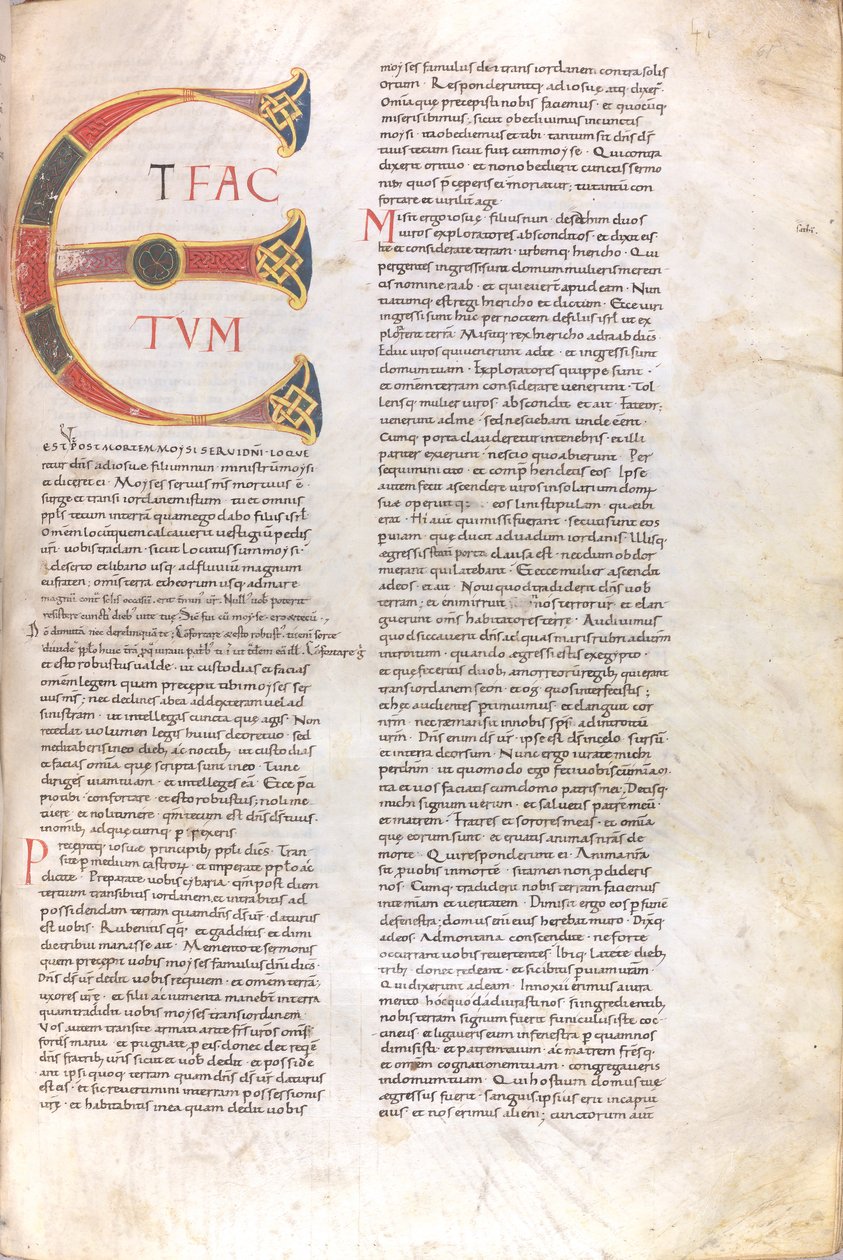 Sida med versaler "Et Factotum", 1000-talet (miniatyr, membranhandskrift) av Unknown artist