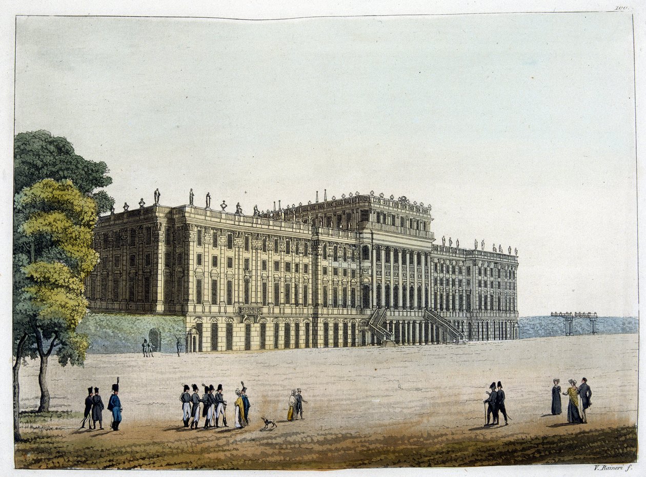 Slottet Schönbrunn på 1800-talet av Unknown artist