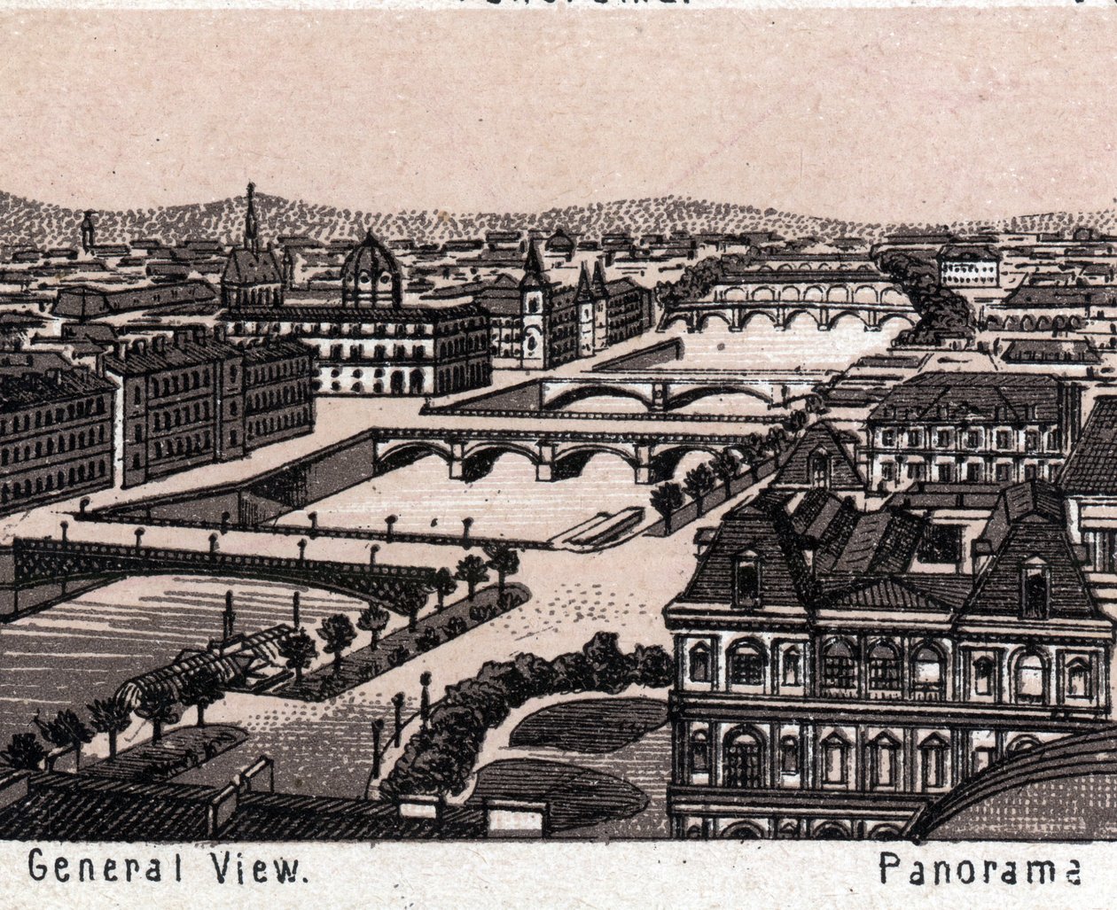 Paris, Frankrike: Allmän syn. i "" Världen illustrerar 168 vyer"" Odaterat (slutet av 1800-talet) av Unknown artist