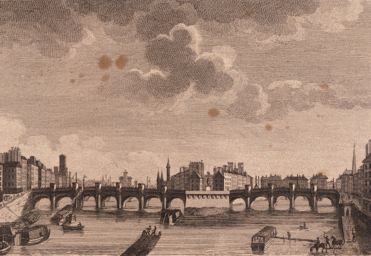 Paris, Pont Neuf och Ile de la Cité vid Seine. av Unknown artist