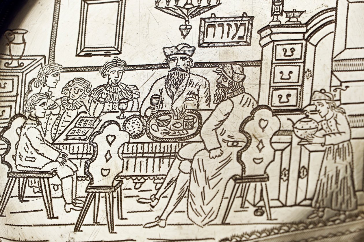 Påsk Seder tallrik, 1800-talet av Unknown