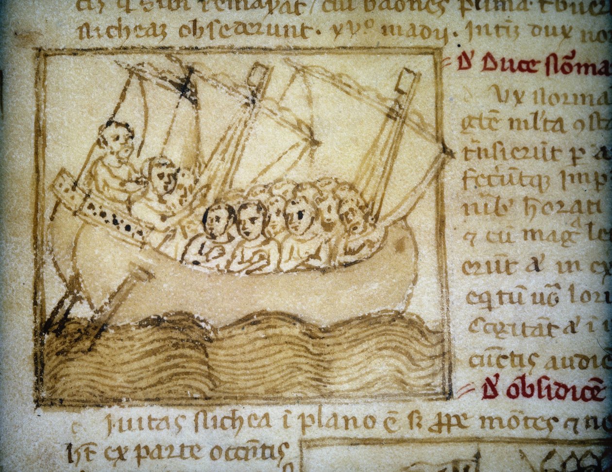 Pelerins på resa till det heliga landet - i "Pilgrimsfärden till det heliga landet" av Unknown artist