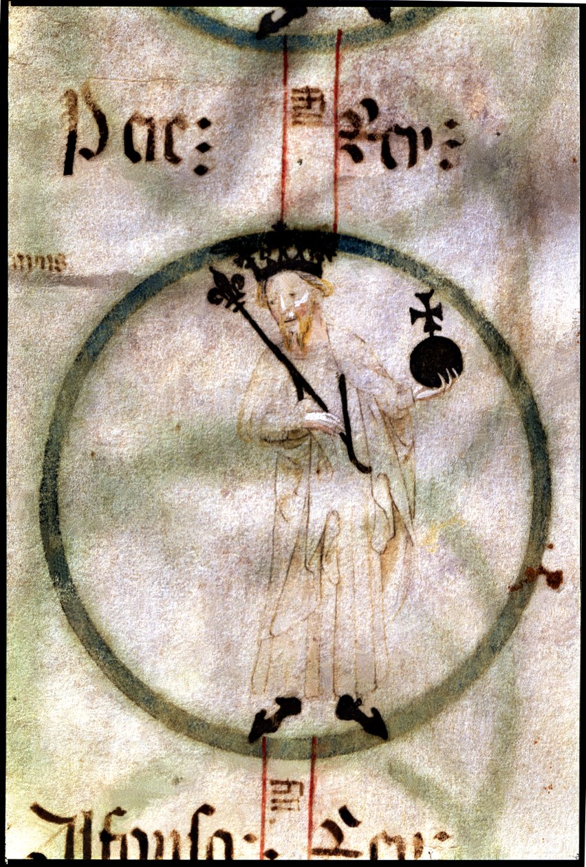 Peter "den store", II av Katalonien och III av Aragón, son till ... (miniatyr) av Unknown Artist