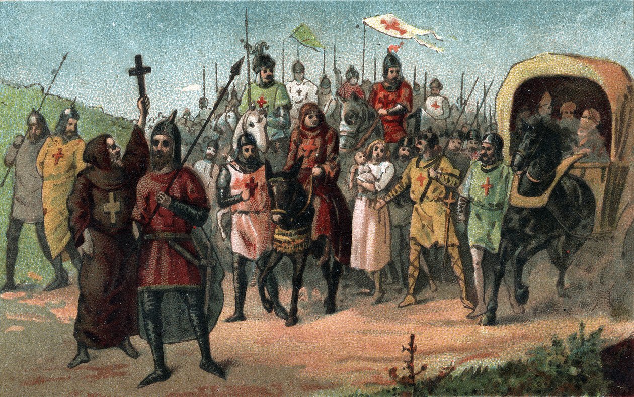 Eremiten Peter som predikar korståget (1095 - 1099). av Unknown artist