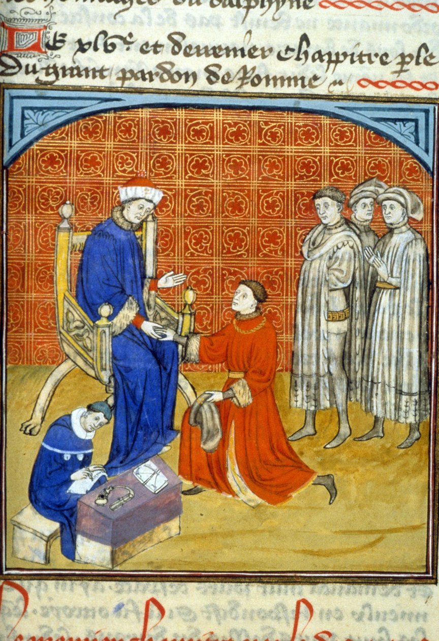 Philip VI, 512, 356r: Ansökan om auktorisation till Toulouse kommunala bibliotek (tel: 05 62 27 66 66) av Unknown artist