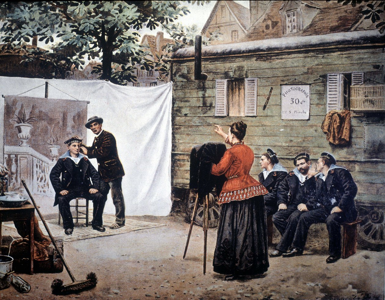Ambulerande fotograf i Frankrike 1890. av Unknown artist