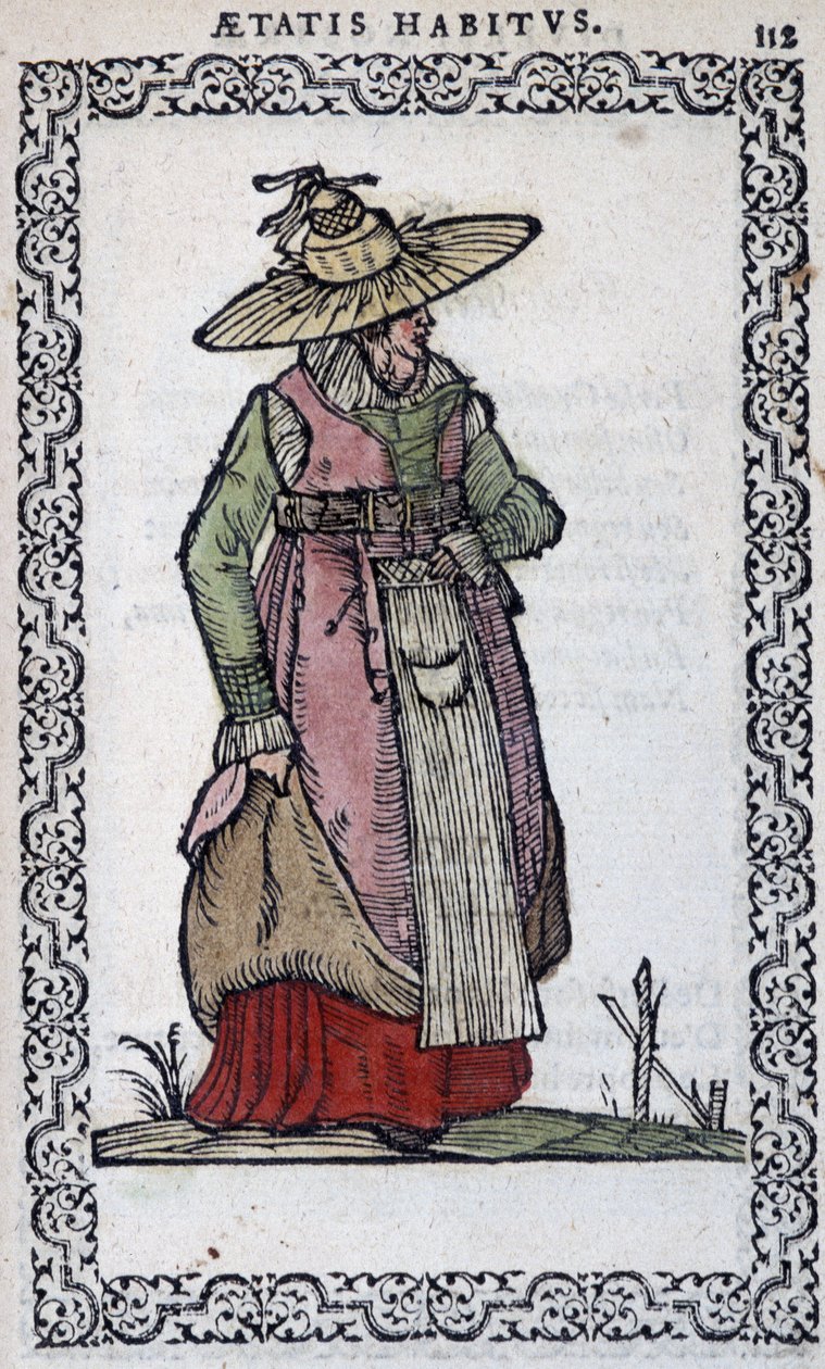 Piedmont Woman - i "" Habits et effigies"" av Jean Sulperius av Unknown artist