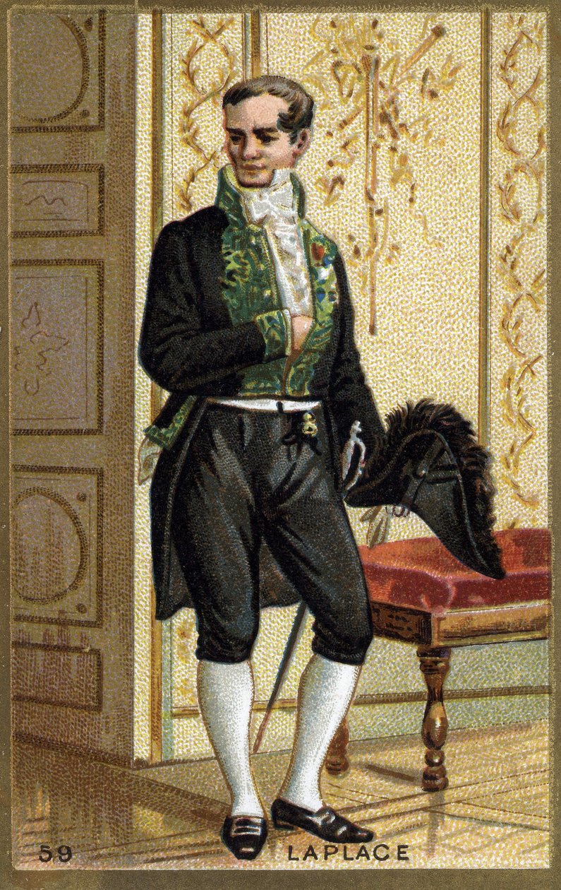 Pierre Simon de Laplace (1749 - 1827), fransk matematiker och astronom. Kromolitografi av 1800-talet. av Unknown artist