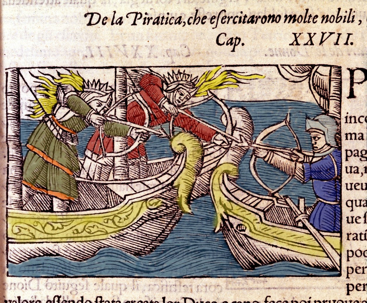 Piratkopiering utövades av många skandinaviska adliga kvinnor. Gravyr från "History of the Northern Nations" av Olaus Magnus, Venedig 1567. av Unknown artist