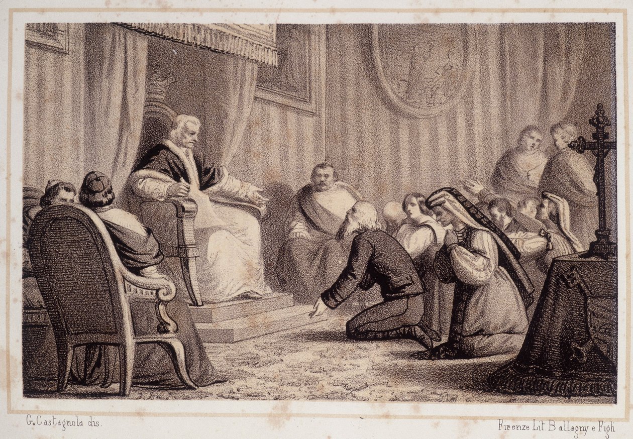 Pius VII (1742 - 1823) upphäver dekretet som beordrade förstörelsen av Sonnino - i "" Storia d