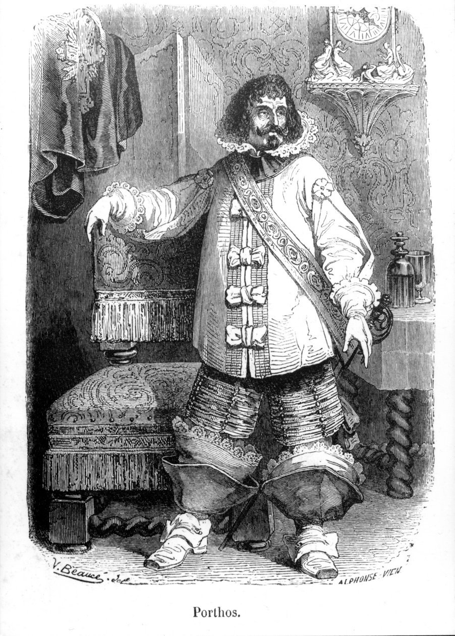 Porthos - i "De 3 musketörerna"" av Alexandre Dumas Père. av Unknown artist