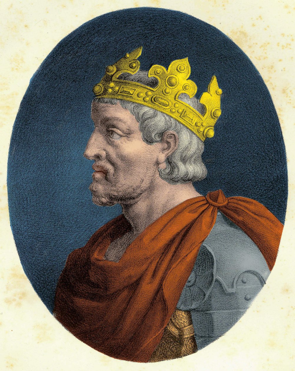 Porträtt Pepin the Brief (ca 714 - 768). av Unknown artist