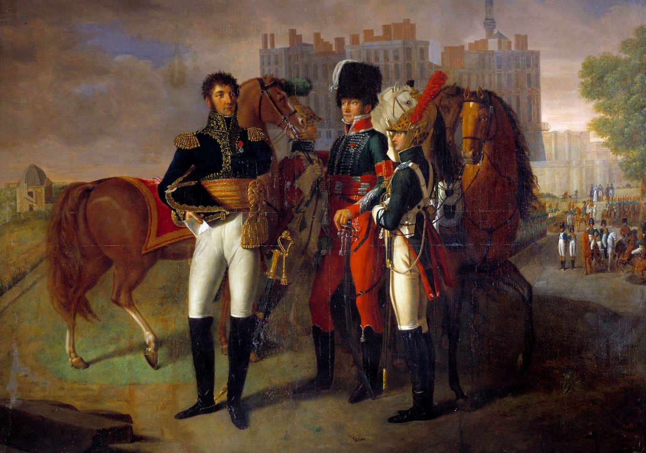Hellängdsporträtt av La Ronciere, befälhavare för kavalleriskolan i Saint Germain Anonym målning. 1812. Paris, Armémuseet av Unknown artist