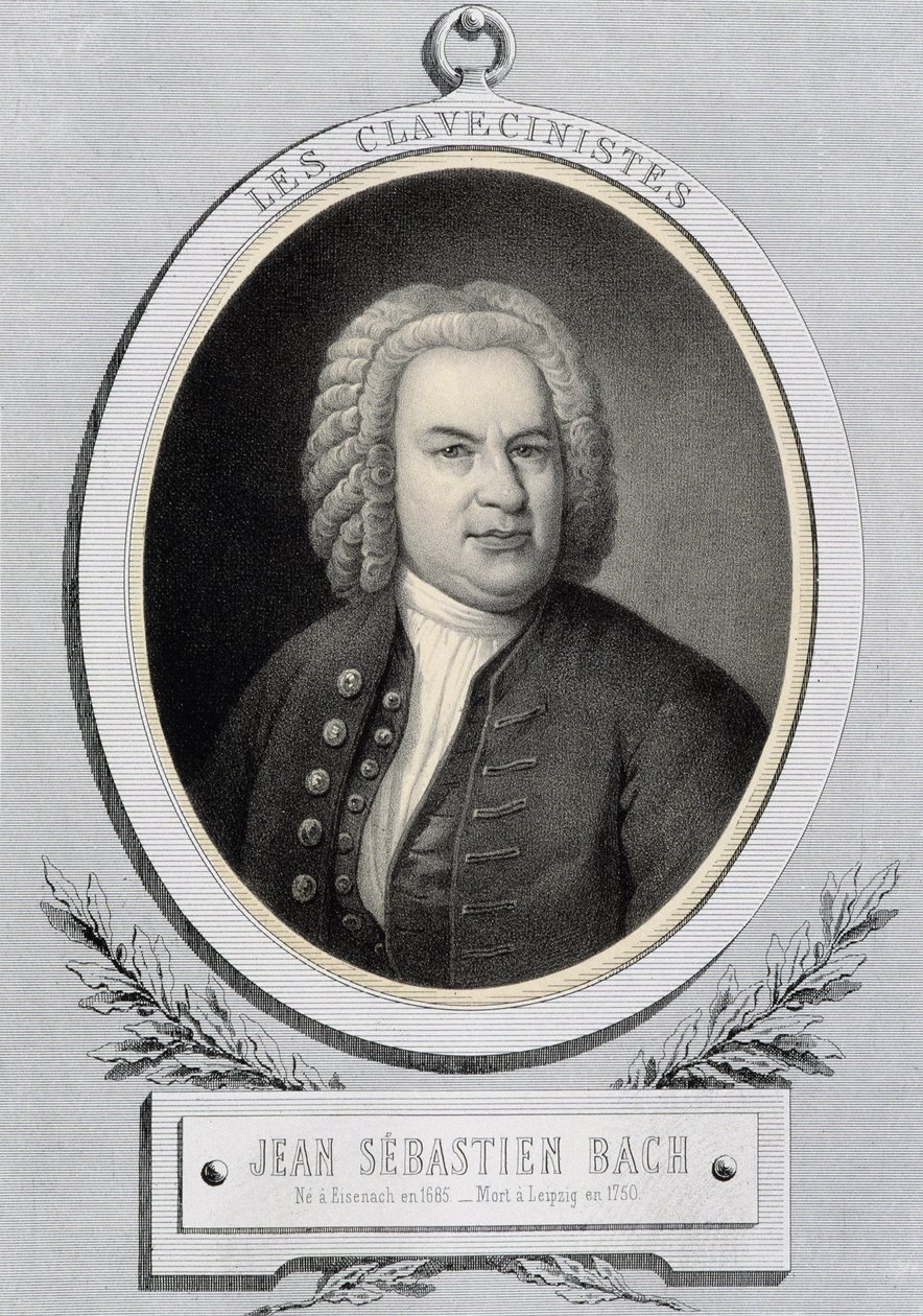 Porträtt i medaljong av Jean Sebastien Bach (Johann Sebastian Bach av Unknown artist