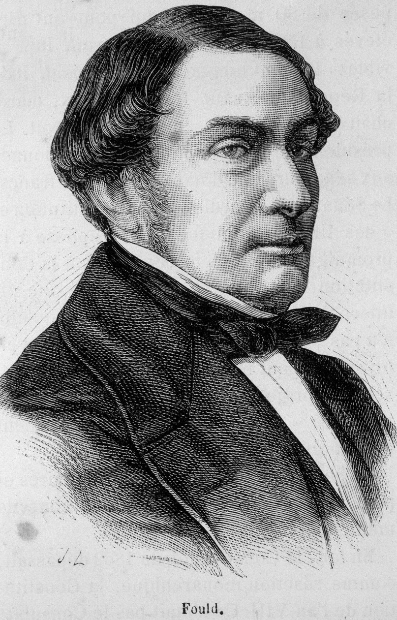 Porträtt av Achille Fould (1800-1867), en fransk judisk bankir, en anhängare av frihandel och Saint-Simonism. av Unknown artist