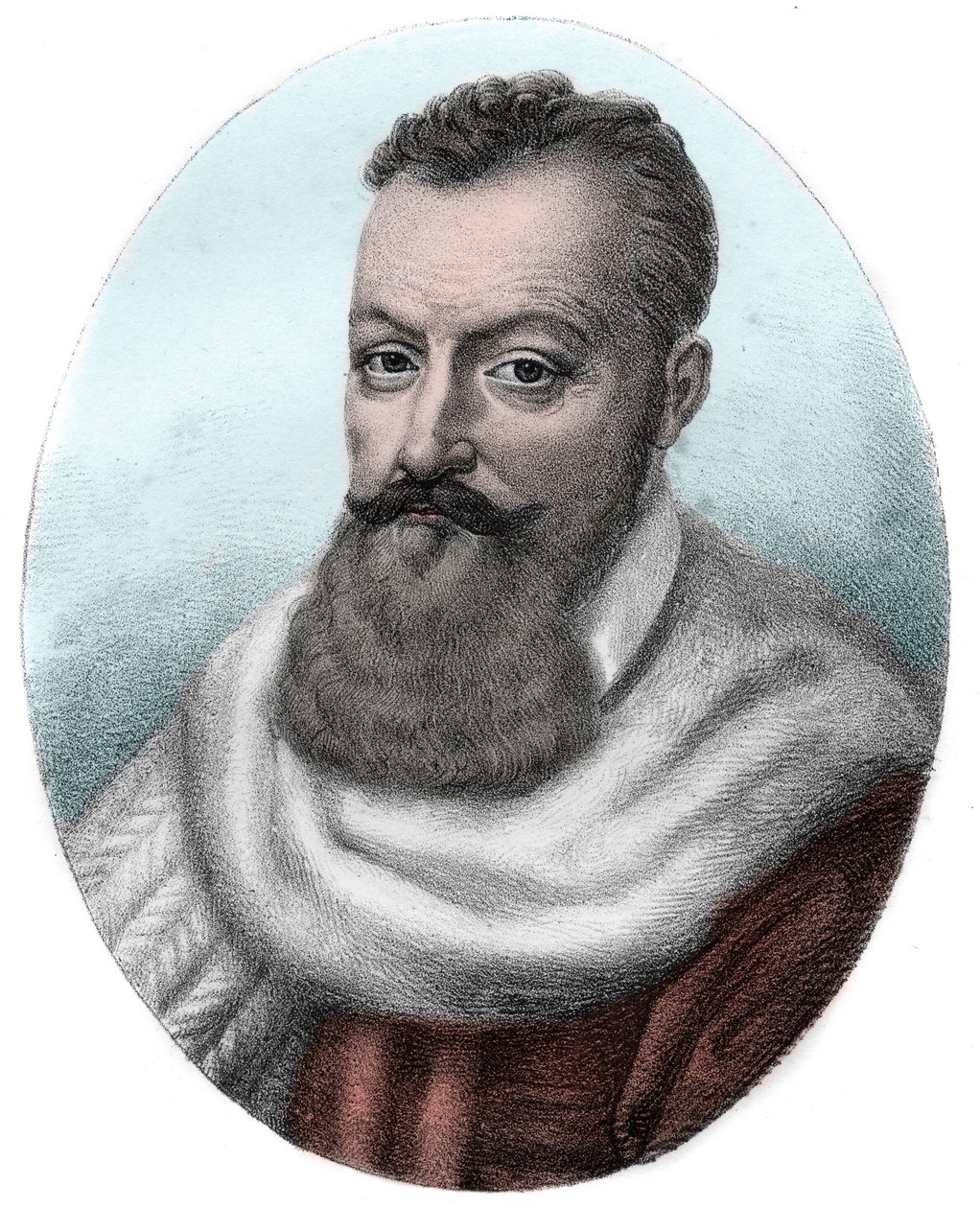 Porträtt av Achilles de Harlays förste president i parlamentet i Paris - Porträtt av Achilles de Harlay, Comte de Beaumont Fransk magistrats första president i parlamentet i Paris (1536 -1619) - av Unknown artist