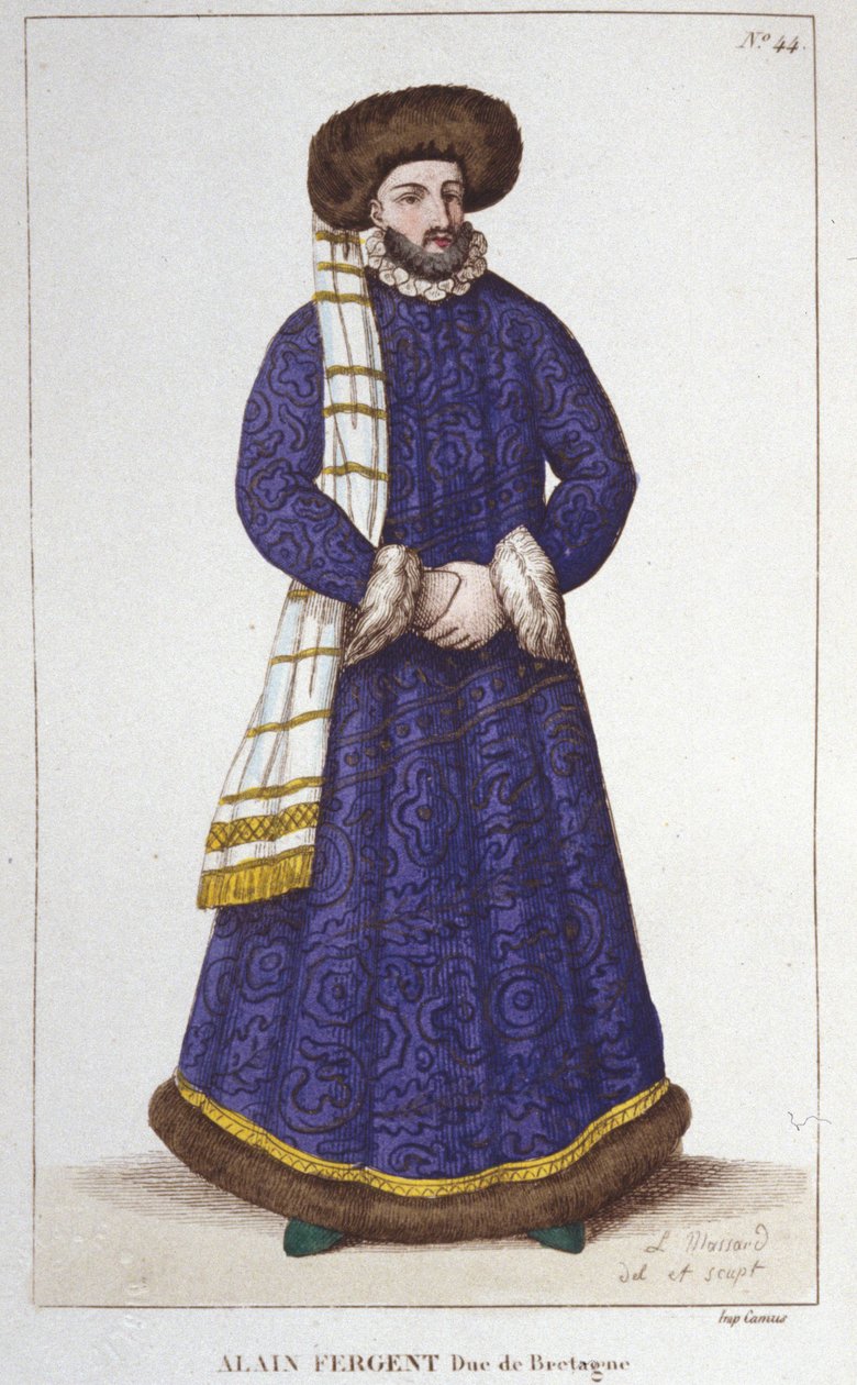 Porträtt av Alain Fergent (1060-1115) hertig av Bretagne. av Unknown artist