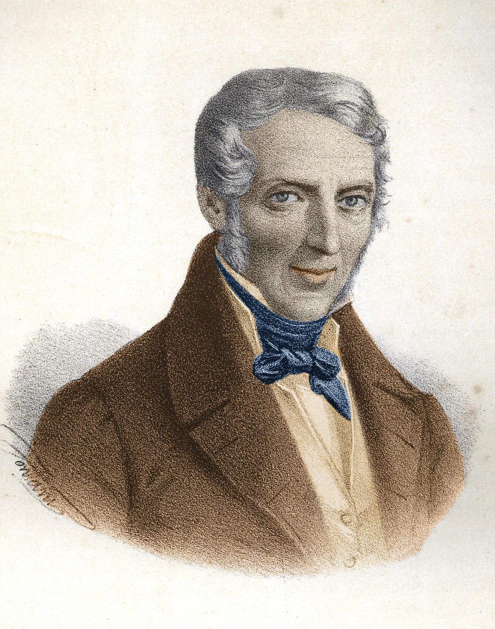 Porträtt av Alessandro Manzoni, italiensk författare (1785 - 1873) av Unknown artist