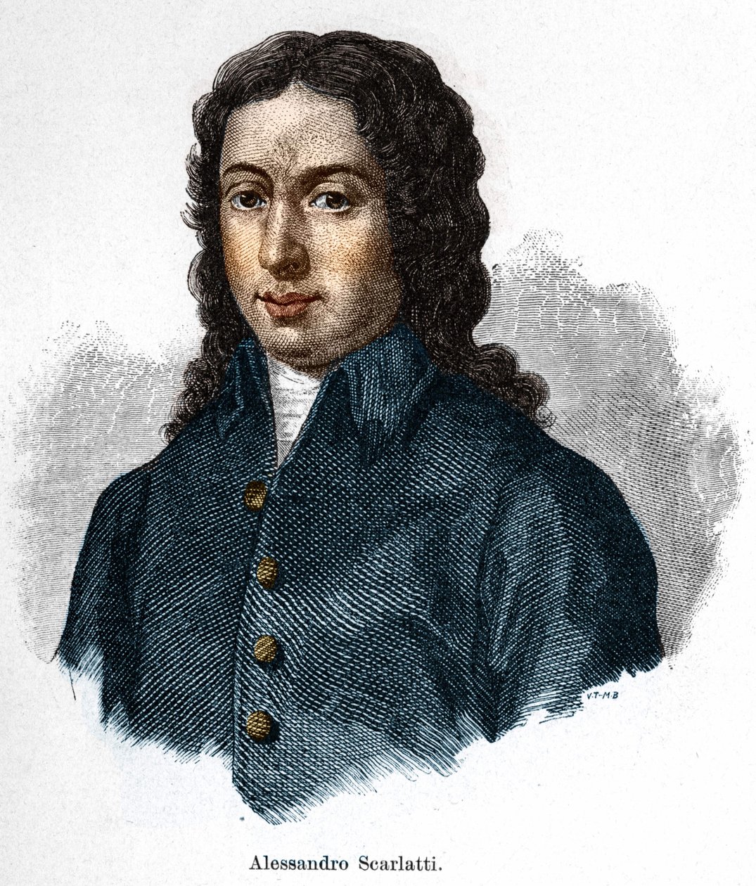 Porträtt av Alessandro Scarlatti (1660 - 1725), italiensk kompositör. av Unknown artist